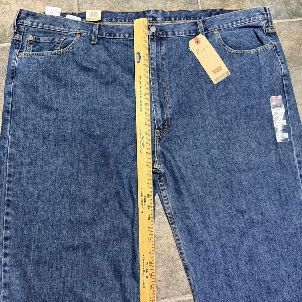 Levi's 550 Relaxed Fit Men's 54x30 Blue Jeans Relaxed Tapered Waterless NEW
